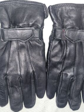Men's Black Leather Gloves